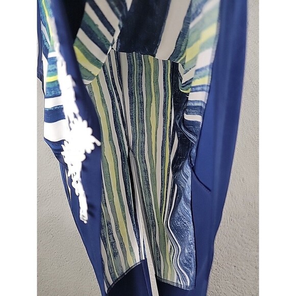 Artex Fashions Sleeveless Tunic Top Womens L Vertical Stripes V Neck Split Back - Picture 14 of 15